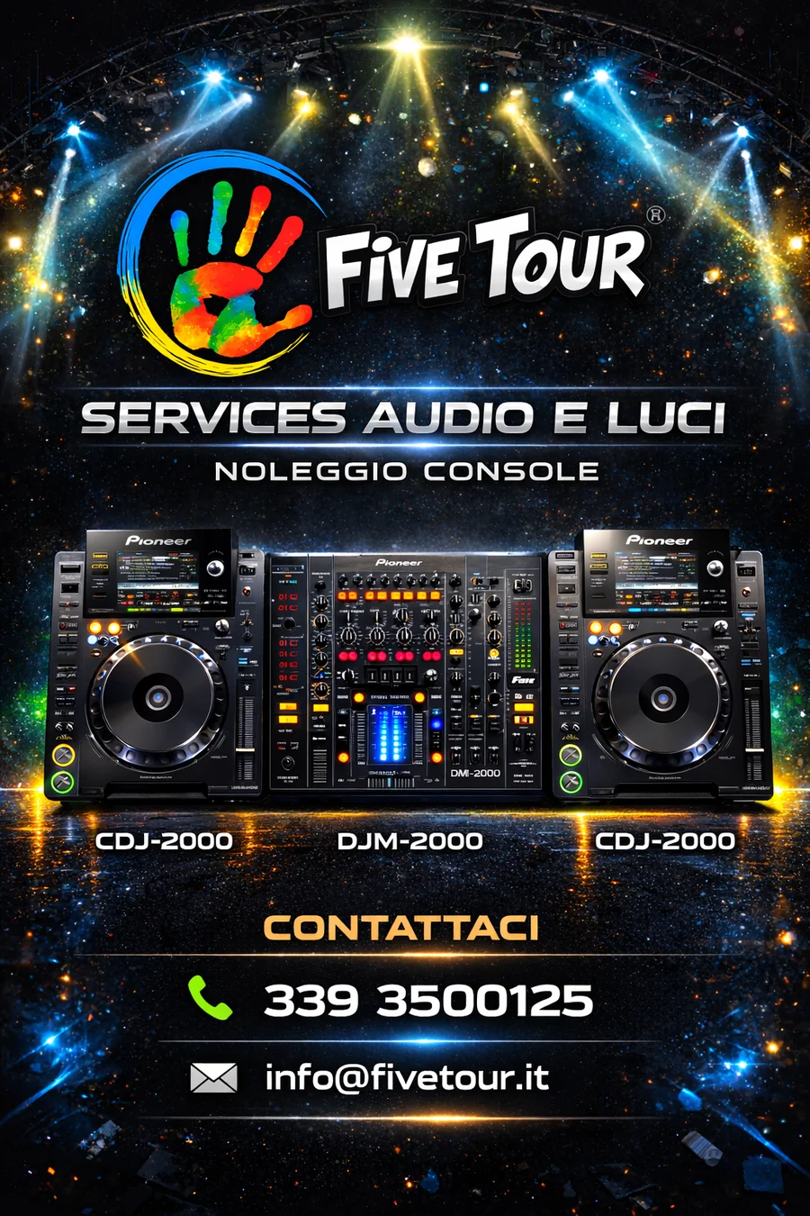 Console DJ Pioneer CDJ-2000 + DJM-2000 Five Tour