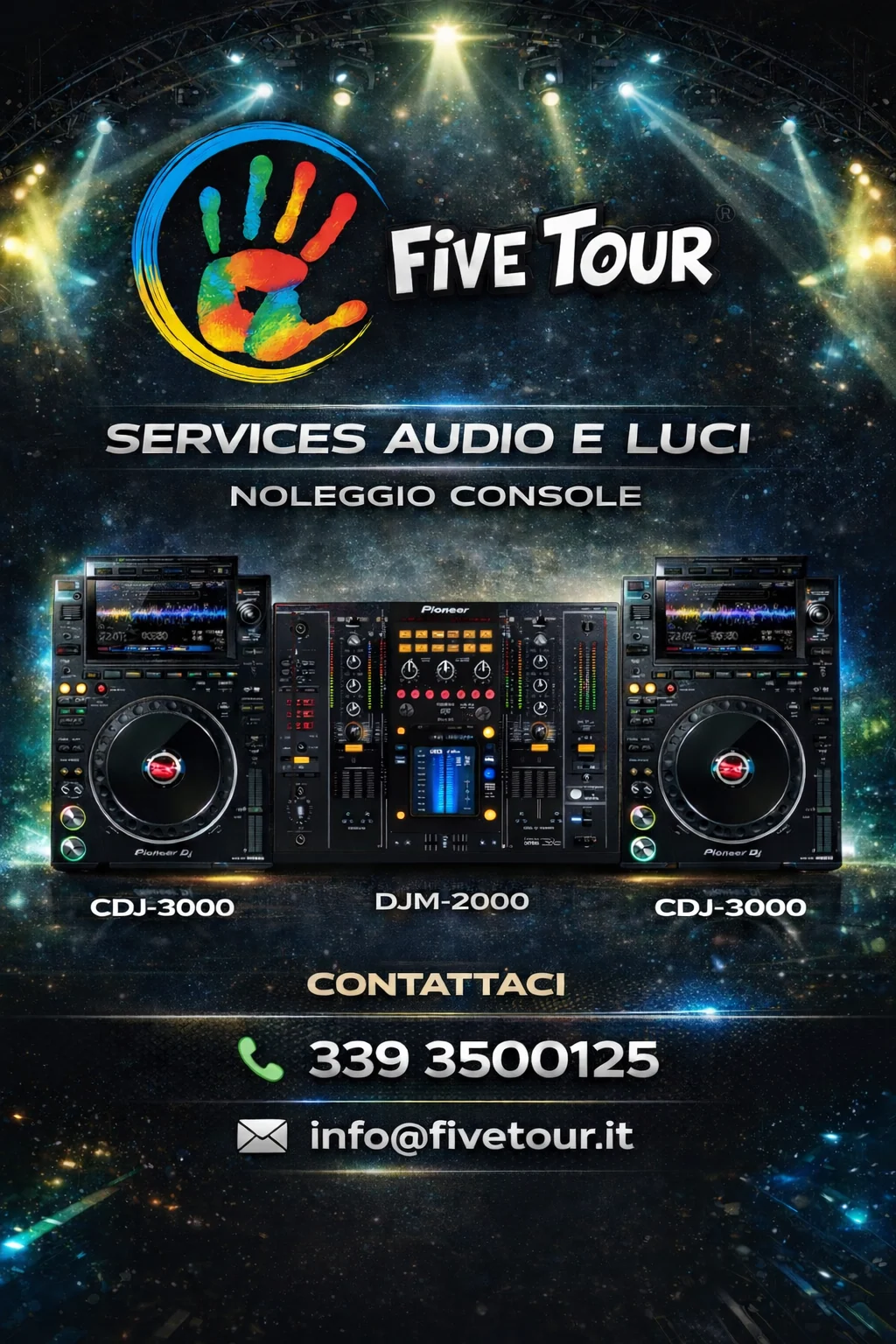 Console DJ Pioneer CDJ-3000 + DJM-2000 Five Tour