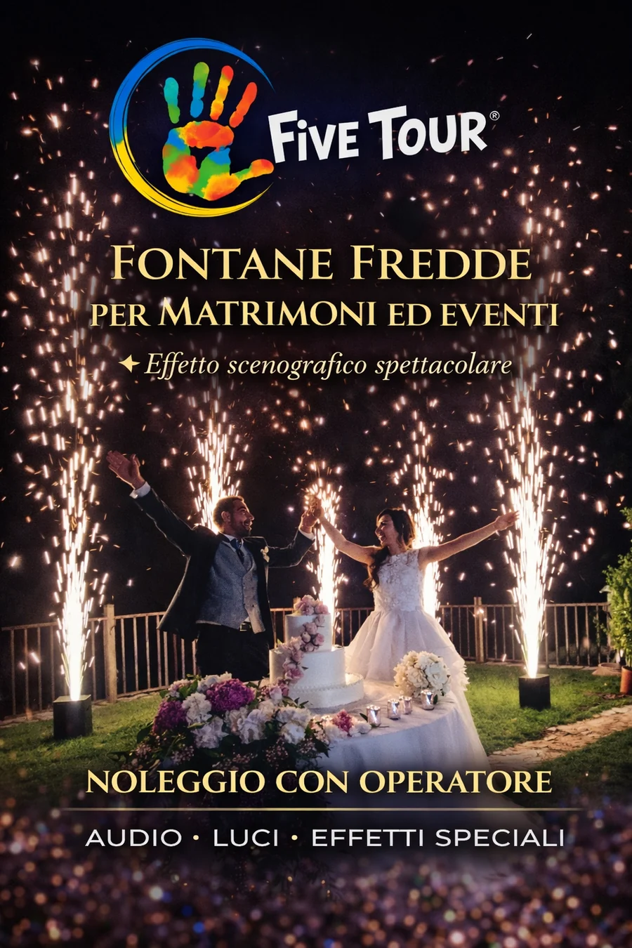 Fontane fredde per matrimoni ed eventi Five Tour